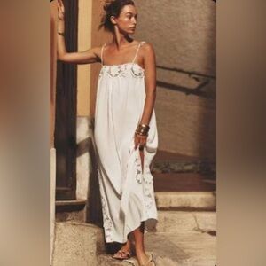 NWT Zara Crochet White Lace Maxi Dress Medium 1067/161
